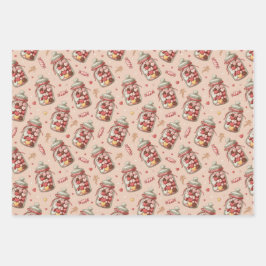 Candy jars and sweets ラッピングペーパーシート