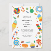 Candy Land Girl Birthday Invitation 招待状 (正面)