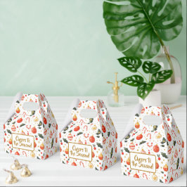 Candy & Ornaments Bright Christmas Pattern フェイバーボックス