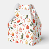 Candy & Ornaments Bright Christmas Pattern フェイバーボックス (裏面サイド)