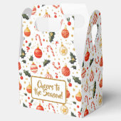 Candy & Ornaments Bright Christmas Pattern フェイバーボックス (オープン)