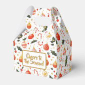 Candy & Ornaments Bright Christmas Pattern フェイバーボックス (正面サイド)