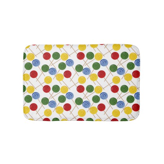 Candy pattern | Lollies pattern | lollipop 21 バスマット (正面)