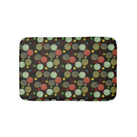 Candy pattern | Lollies pattern | lollipop 28 バスマット (正面)