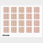 Candy pattern | Lollies pattern | lollipop 2 スクエアシール (シート)