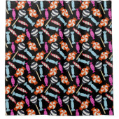 Candy pattern | Lollies pattern | lollipop 37 シャワーカーテン (正面)