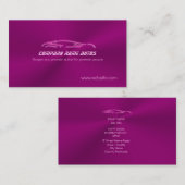 Candy Pink Sports Car on purle -自動販売 名刺 (正面/裏面)