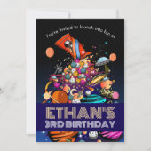 Candy Planets in宇宙誕生日パーティー 招待状 (正面)