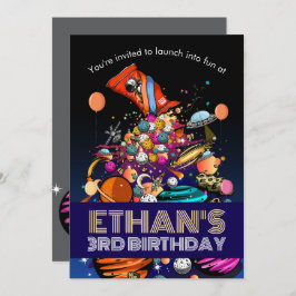 Candy Planets in宇宙誕生日パーティー 招待状