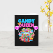 Candy Queen Shirt Funny Lollip Candy Lover Humor  カード (黄色い花)