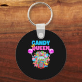 Candy Queen Shirt Funny Lollip Candy Lover Humor  キーホルダー (正面)
