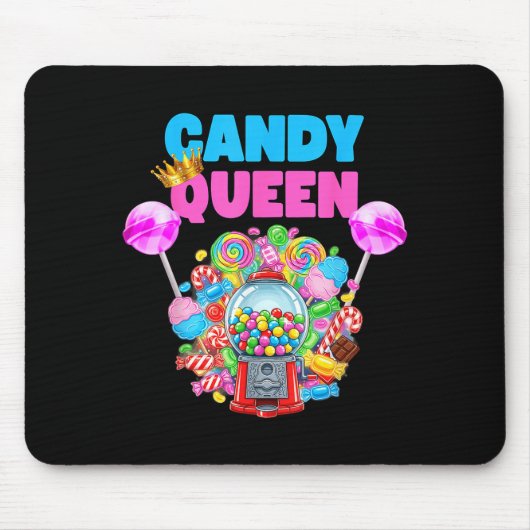 Candy Queen Shirt Funny Lollip Candy Lover Humor マウスパッド (正面)