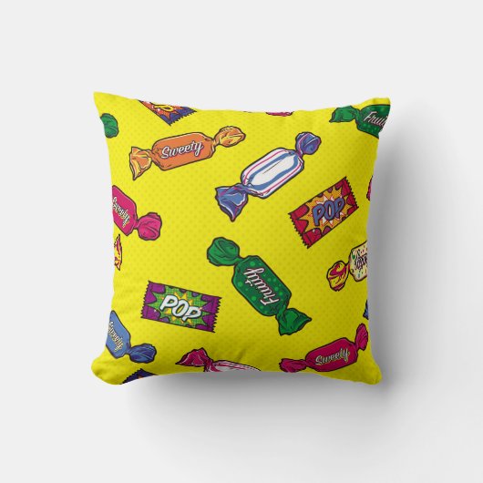 Candy Seamless Patternart,ポップ・アートのcandy,patte クッション (正面)