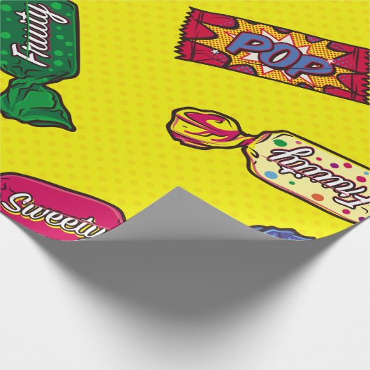 Candy Seamless Patternart,ポップ・アートのcandy,patte ラッピングペーパー (角)