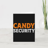 Candy Security Funny Easy Lazy Halloween Dad Mom P カード (正面)