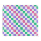 Candy shop diagonal checkerboard pattern カッティングボード (正面)