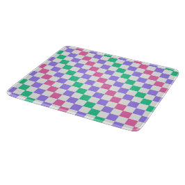 Candy shop diagonal checkerboard pattern カッティングボード