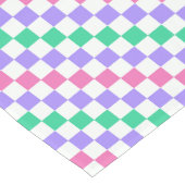 Candy shop diagonal checkerboard pattern ショートテーブルランナー (コーナー)