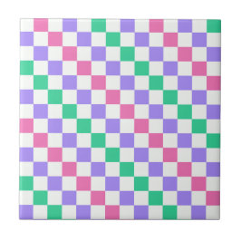 Candy shop diagonal checkerboard pattern タイル