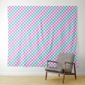 Candy shop diagonal checkerboard pattern タペストリー (インサイチュ(横))