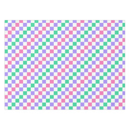 Candy shop diagonal checkerboard pattern テーブルクロス