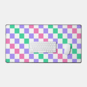 Candy shop diagonal checkerboard pattern デスクマット (キーボード&マウス)