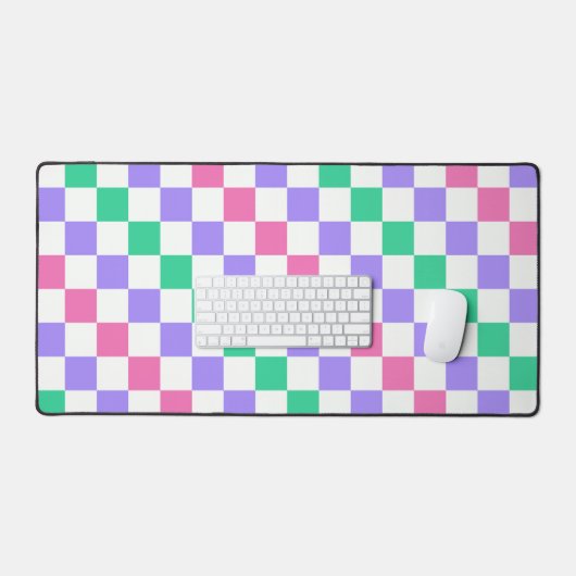 Candy shop diagonal checkerboard pattern デスクマット (キーボード&マウス)