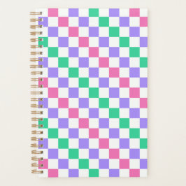 Candy shop diagonal checkerboard pattern プランナー手帳