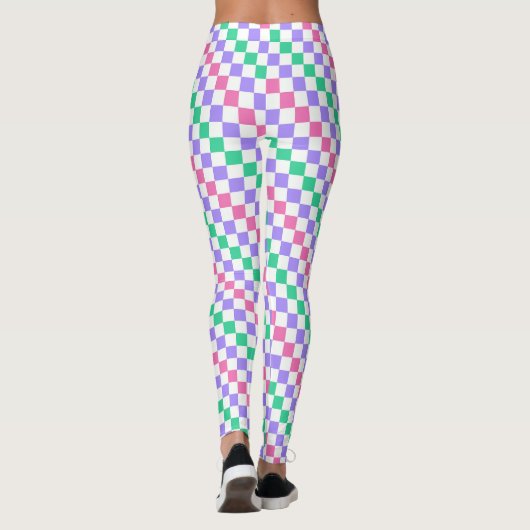 Candy shop diagonal checkerboard pattern レギンス (裏面)