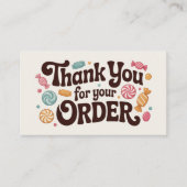 Candy Small Business Thank You 名刺 (正面)