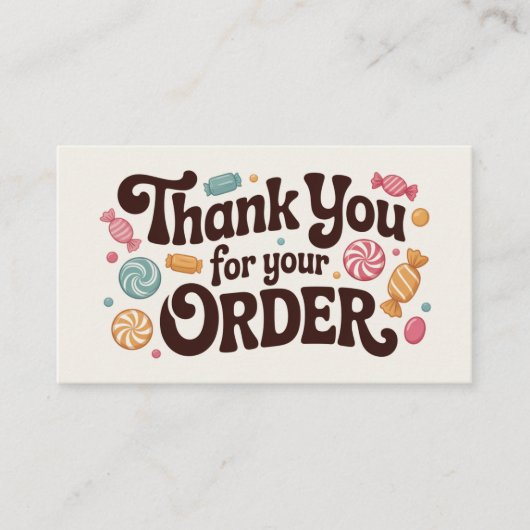 Candy Small Business Thank You 名刺 (正面)