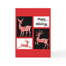 Candy Stakein Reindeer、Holiday Greeting Card