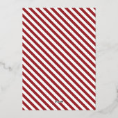 Candy Stripe Peace & Love Photo Collage 箔シーズンカード (裏面)