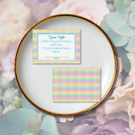 Candy Stripe Pink Colorful Rainbow Diaper Raffle  エンクロージャーカード