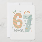 Candy Stripe & Snowflake 67 – Handmade Holiday Num 招待状 (正面)