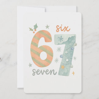 Candy Stripe & Snowflake 67 – Handmade Holiday Num 招待状