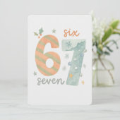 Candy Stripe & Snowflake 67 – Handmade Holiday Num 招待状 (スタンド正面)