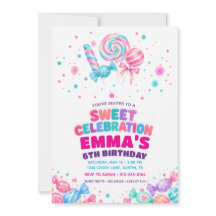 Candy Sweet Celebration Watercolor Birthday