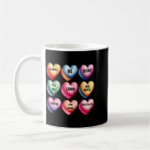 Candy Sweet Heart Valentines Day Design For Women コーヒーマグカップ (左)