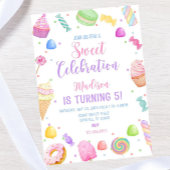 Candy theme Birthday Invitation template, Candylan 招待状