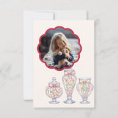 Candy Theme Sweet Kids Valentine Photo カード (裏面)