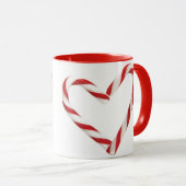 Candycaneのハートの休日のマグ マグカップ (正面右)