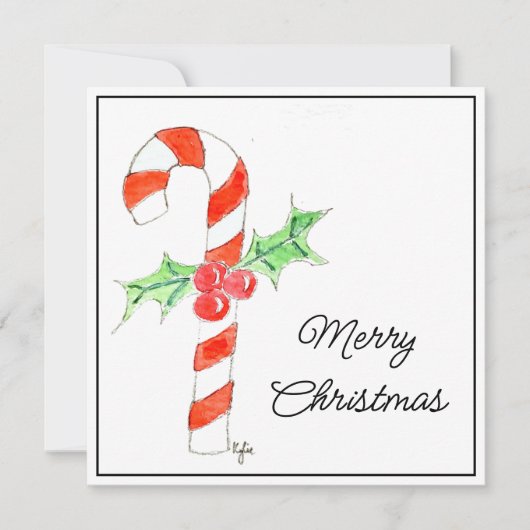 Candycane With Holly シーズンカード (正面)