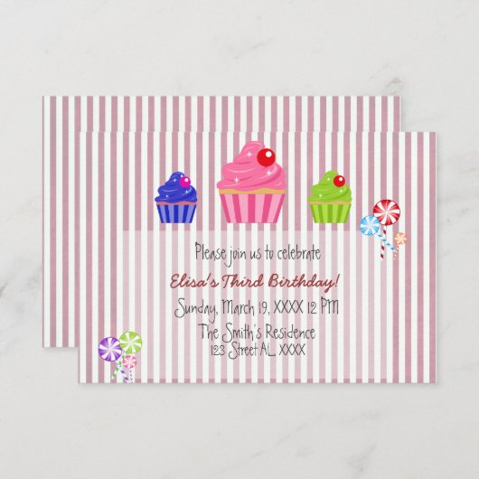 Candylandの招待状 招待状 (正面/裏面)