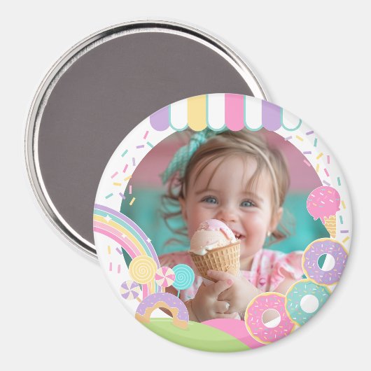 Candyland Ice Cream Keepsake Magnet マグネット (正面/裏面)