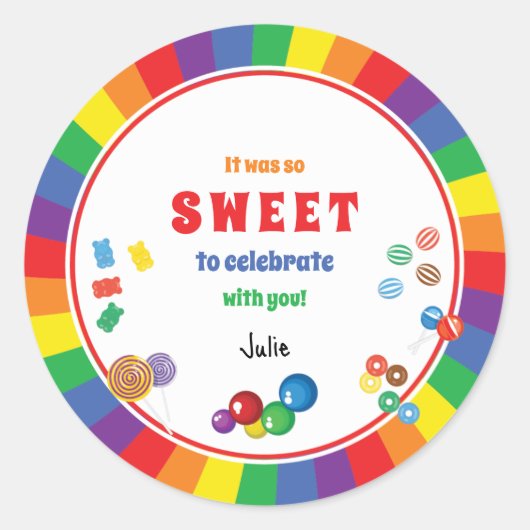 Candyland Stickers ラウンドシール (正面)