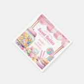 Candyland Twins Baby Shower Sweets Paper Napkin スタンダードカクテルナプキン (角)