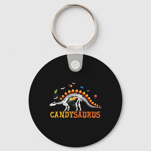 Candysaurus Candy Corn Dinosaur Skeleton Happy Hal キーホルダー (正面)