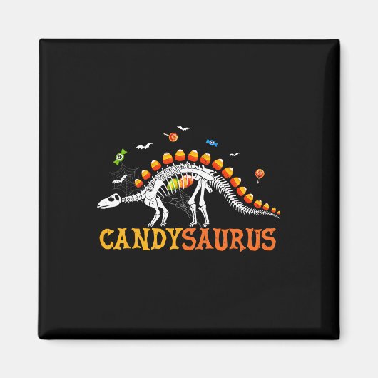 Candysaurus Candy Corn Dinosaur Skeleton Happy Hal マグネット (正面)