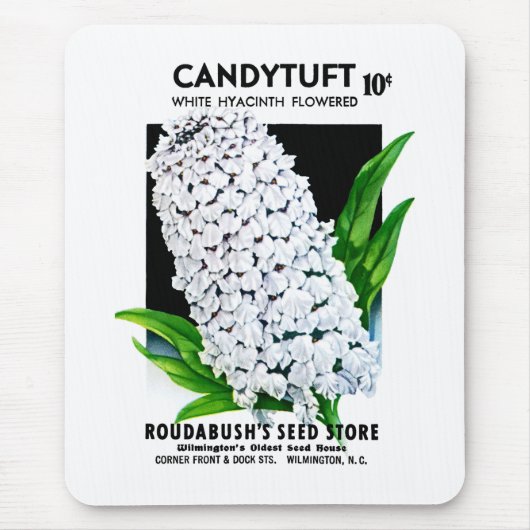 CandyTuftシードパケットラベル マウスパッド (正面)
